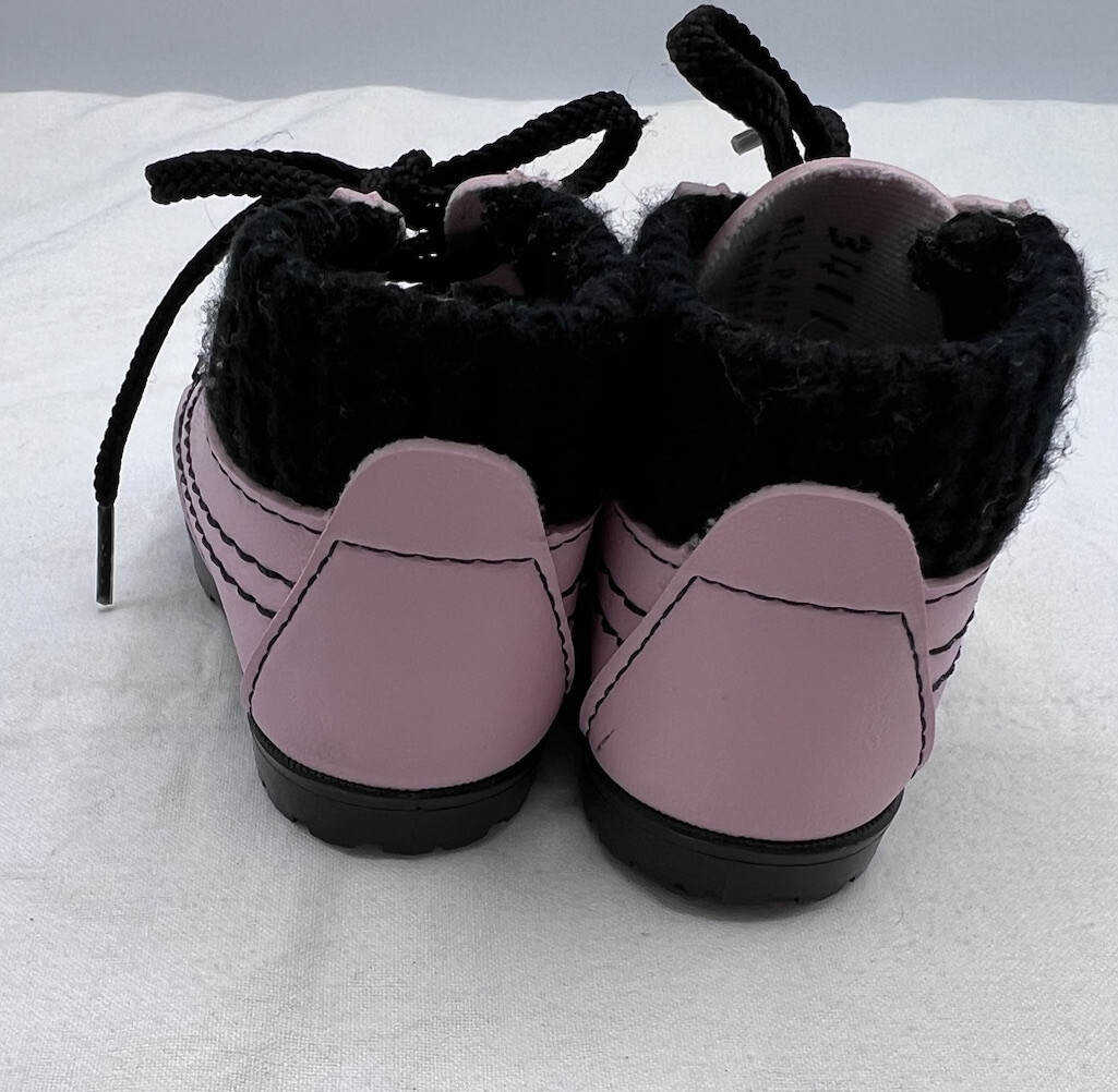 Baby Girl size 1 Light Pink Boots & Black Boots look New EUC eBay