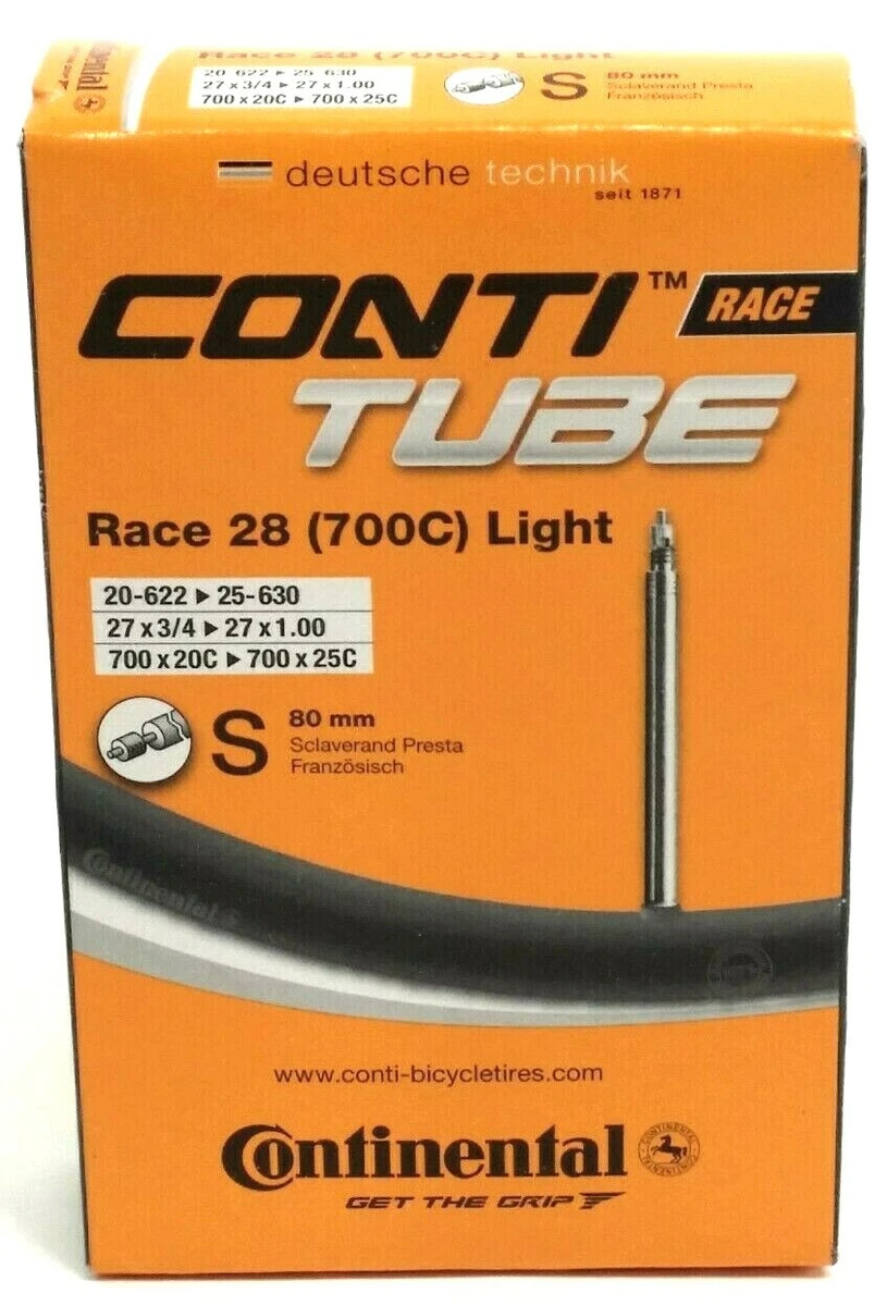 Continental Race 28 Light 700c 18-25 Bike Inner Tube, Presta Stem 4019238556827 eBay