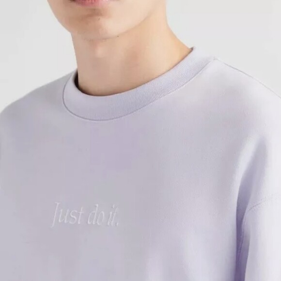 Crew Fleece Sweatshirt XXL Lilac Cd0414 