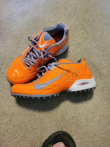 Botines de lacrosse de césped Nike para mujer Air SpeedLax naranja gris 624977-800 2013 talla 10 - Imagen 2 de 7