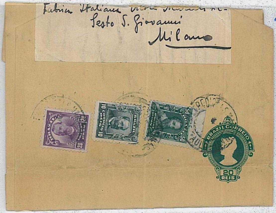 37401 - BRAZIL - POSTAL STATIONERY - Newspaper Wrapper to MILANO | eBay