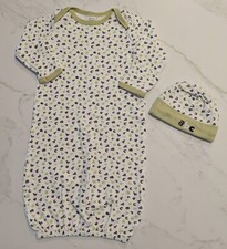 2 Pieces Unisex Newborn ABC Sleepsack with Matching Beanie Hat