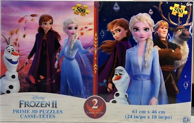 Disney Frozen II Prime 3D Puzzles Casse-Tetes 24in X 18in puzzles