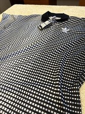 Vintage Adidas Soccer Jersey NEW Mens L Large White And Black Checker Fade
