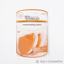 1 REAL TECHNIQUES 4 Miracle Blotting Cushions Sponges "RT-1493"*Joy's cosmetics*