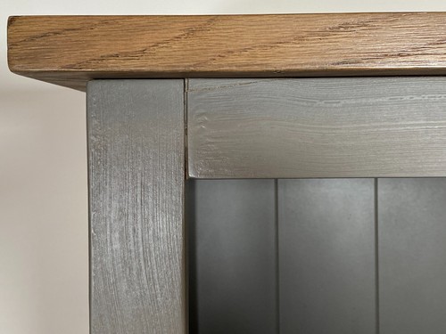 Gallery Cookham Grey Painted & Natural Solid Wood Bookcase Display Unit Cupboard - Picture 6 of 7