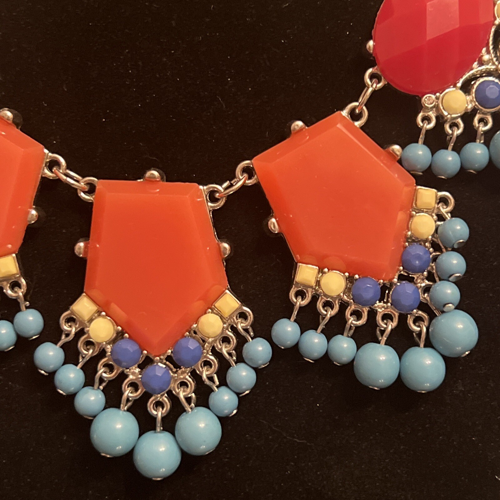 Bold Multicolor Acrylic Statement Collar Necklace… - image 6