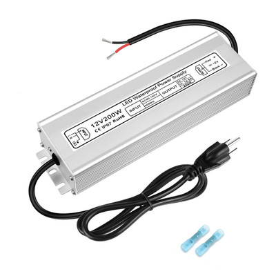 Pzetceir Led Driver 200W 12V Power Supply Ip67 Waterproof Voltage Transformer