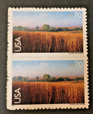Scott # C-136...70 Cent....Nine Mile Prarie Joint Vertical Pair of Stamps MNH