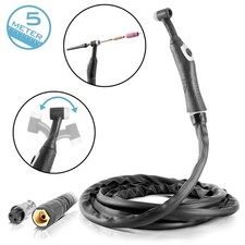 WIG Schweißbrenner WP 26 mit 5m Schlauchpaket Flexibles Gelenk Gasgekühlt