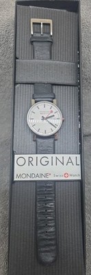 Mondaine Official Swiss Railways SBB CFF FFS 35mm Quartz  Watch New Battery 