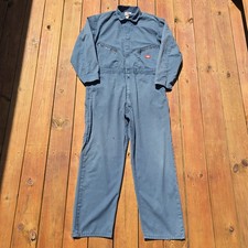 Vintage Dickies Coveralls Blue Workwear Carpenter Mechanic Faded Blue 90s Men XL
