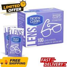 Nice 'N Clean Smudgeguard Lens Cleaning Wipes 100 Total Wipes Pre-Moistened