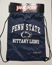 Vintage Jansport Penn State Nittany Lions PSU Drawstring Bag Tote Blue New