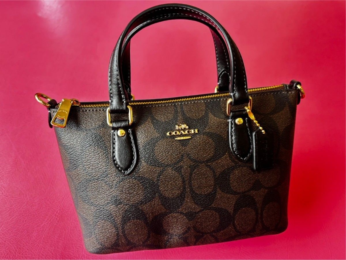 COACH CH468 IMAA8 Signature Leather Crossbody Shoulder Bag  