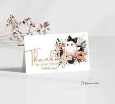 Fall Aesthetic Thank You Cards - Small Business Supplies - Ghost & Floral Design