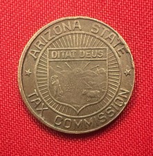 Token Arizona 1 Mill Sales Tax Payment 1937-1940.  US Tax# AZ-S1, TC# 89058,16mm