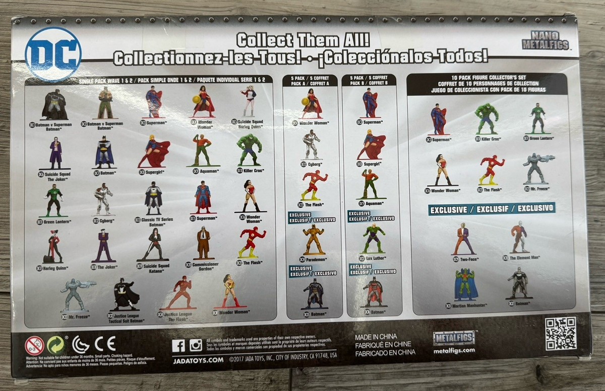 PACK DC COMICS NANO METALFIGS - 5 FIGURAS - Escorrega o Preço