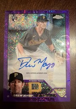 2023 Topps Chrome Update Autographs Drew Maggi #AC-DM Purple Speckle #/299