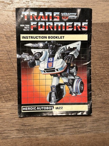 Vintage Transformers G1 Jazz Autobot Cookie Crisp Promo COMPLETE W/Instructions - Picture 8 of 10