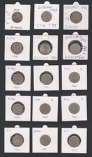Russia USSR Circulation Coins 15x 20 kopeks 1936-1982 aF to aUNC W078