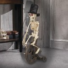 3.5 FT ANIMATED SKELETON ON A BIKE WITH SOUND HALLOWEEN ANIMATRONIC PROP