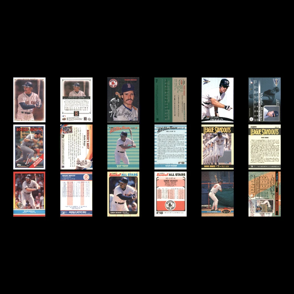Wade Boggs Lot 163 Baseball Cards No Dupes Chicken Man Red Sox NY Yankees Rays - Image 3 of 4