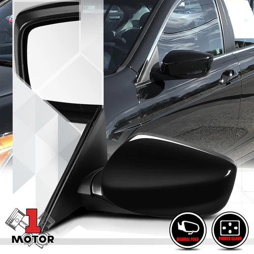 [Left] Driver Side Power Adjust Foldable Replacement Mirror for 08-12 Accord 4Dr