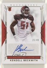 2017 National Treasures Rookie Signatures Gold 25/49 Kendell Beckwith Auto 1h1