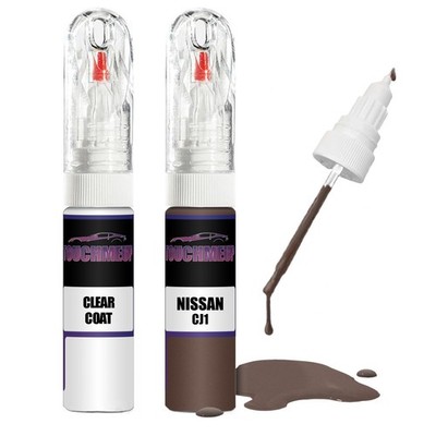Lackstift für NISSAN REDDISH BROWN GRAPHITE CJ1 Klarlack Pinsel Kratzer Fix Kit
