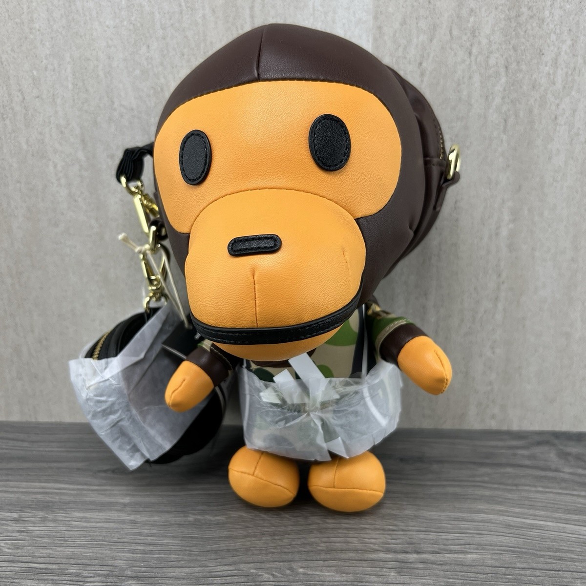 APE 三つ折財布 BABY MILO Bape Bape X Adidas Baby Milo Shoulder Bag Brown Green Camo Crossbody