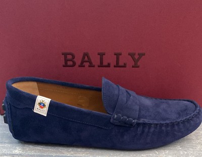 Bally Mokassin Herren Blau Größe EU 9,5 US 10,5 BLY02