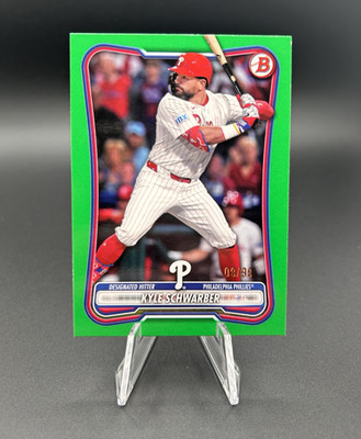 Topps 2026 Bowman Kyle Schwarber Paper Green /99 Philadelphia Phillies #20 9/99 