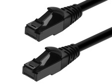Monoprice Cat6A Flexible TPE Patch Cable 2 Feet Black UTP 24AWG 500MHz RJ45