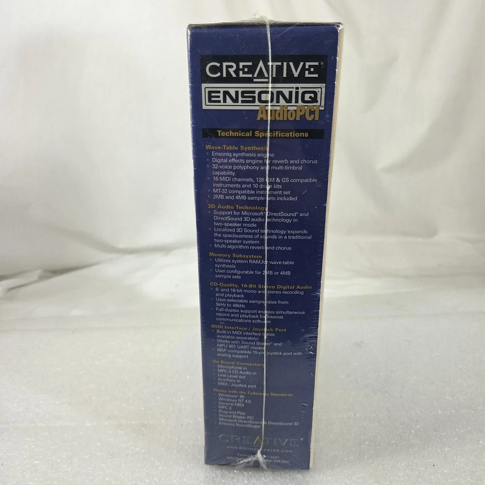 Creative Ensoniq AudioPCI ES1371 1998 NOS Sealed 90s Vintage Sound Card Boxed - Image 2 of 4