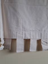 IKEA Bomull Extra Long Tab Top Cream Cotton Curtains 57x118", VGC Used Unironed