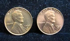 1939-D, 1939-S Lincoln Wheat Cent Penny 1c  - Two Red BU Coins