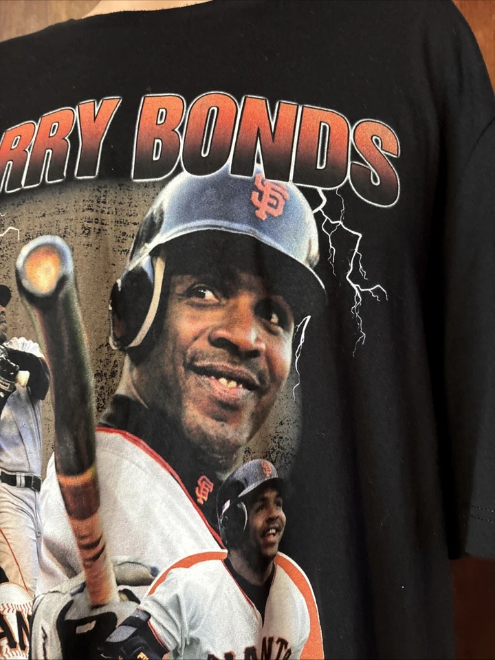 NEW Vintage Barry Bonds San Francisco Giants Black Shirt Size 2XL Men’s  - Image 4 of 4