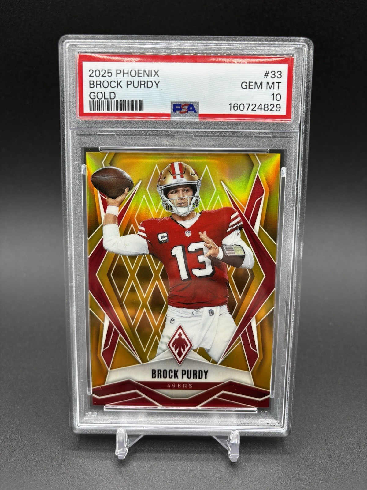 2025 Panini Phoenix - Brock Purdy #33 Gold /10 PSA 10 POP 2 