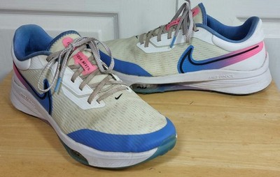 Nike Air Zoom Infinity Tour NEXT% Golfschuhe Weiß Blau Gr. UK 10