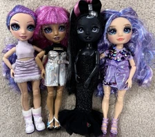 Rainbow High & Shadow High Dolls Lot 4 dolls+ clothes, Shoes, Skis Snowboard +++