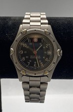 Vintage Wenger S.A.K. Design Men's Watch Black Dial Date Quartz 35mm Swiss 88g
