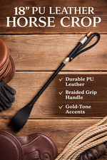 18 Inch Horse Whip, Premium Riding Crop Horse Whip for Equestrian Sports