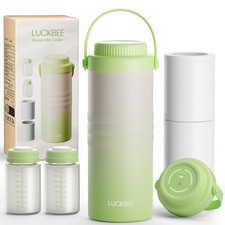 Portable Breastmilk Cooler - 16oz Breast Milk Cooler Bottle with LCD Temp Dis...