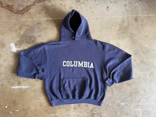 70s VINTAGE COLUMBIA UNIVERSITY NYC HOODED SWEATSHIRT SZ S HOODIE NEW YORK CITY