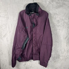 Columbia Bugaboo Jacket Mens 2XL Tall Purple Nylon Full Zip Ski Winter Coat
