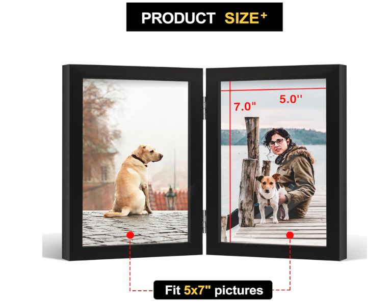 5x7 Double Picture Frame Wooden Hinged Photo Frame Definition