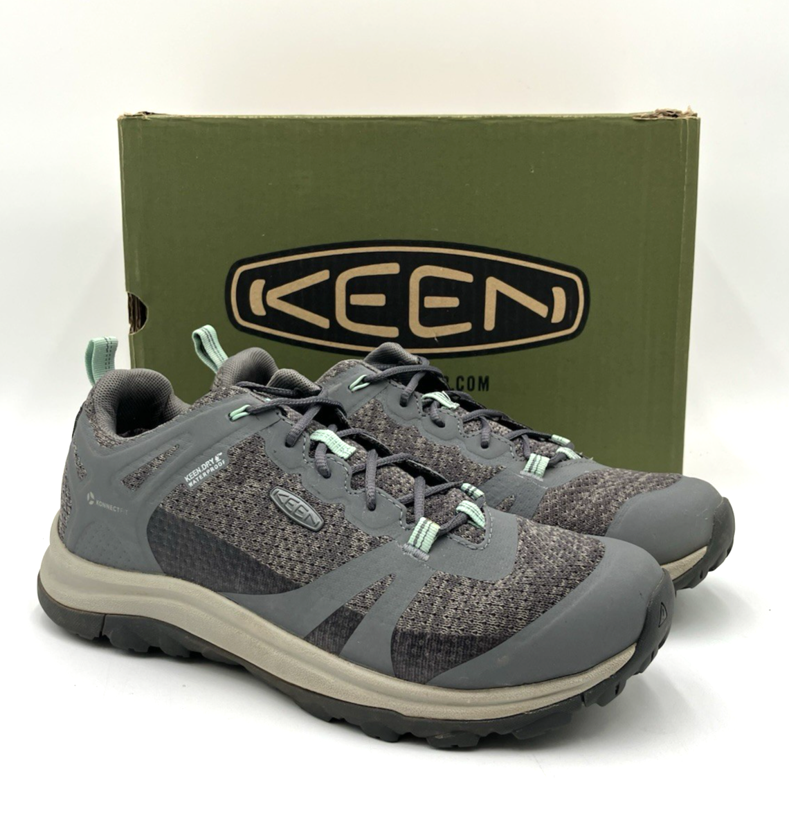 Scarpe da trekking Keen TERRADORA II WP donna LEGGERMENTE USATE grigie taglia US 8 5 MEDIE