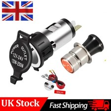 USB Car Cigarette Lighter Socket Charger Power Adapter Cable Fuse Waterproof 12V