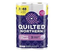 Quilted Northern Ultra Plush Toilet Paper, 8 Super Mega Rolls =48 Regular Rolls
